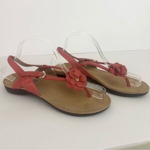 Dr. Andrew Weil Dhyana Coral Flower Thong Sandals Size 8 / EU 39